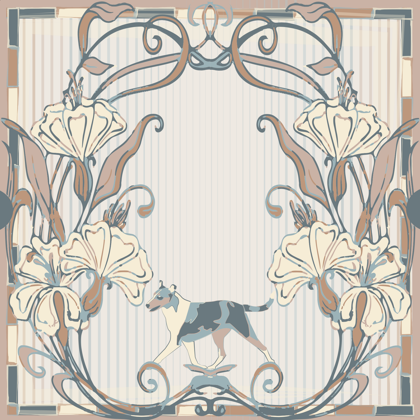 BLUE MERLE SILK SCARF