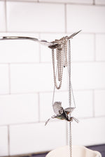 Silver Heron Necklace