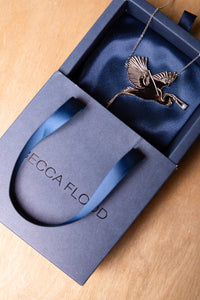 Silver Heron Necklace